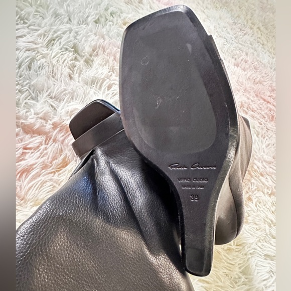 New Rick Owens Cantilever 8 Leather Strutter Sandal Boots Size 39 - Picture 11 of 12